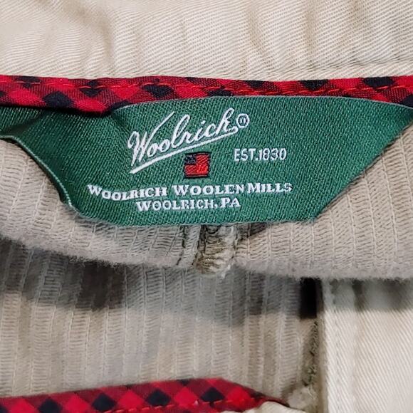 Woolrich Straight Leg Corduroy Pants High Waisted Beige Khaki Mens Size 38 x 32 - Picture 7 of 10